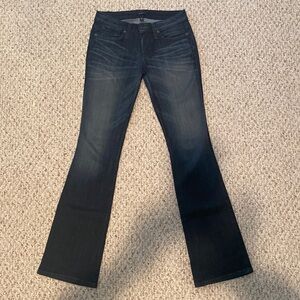 Bebe bootcut jeans. Size 27, "Starry" Wash (dark blue)